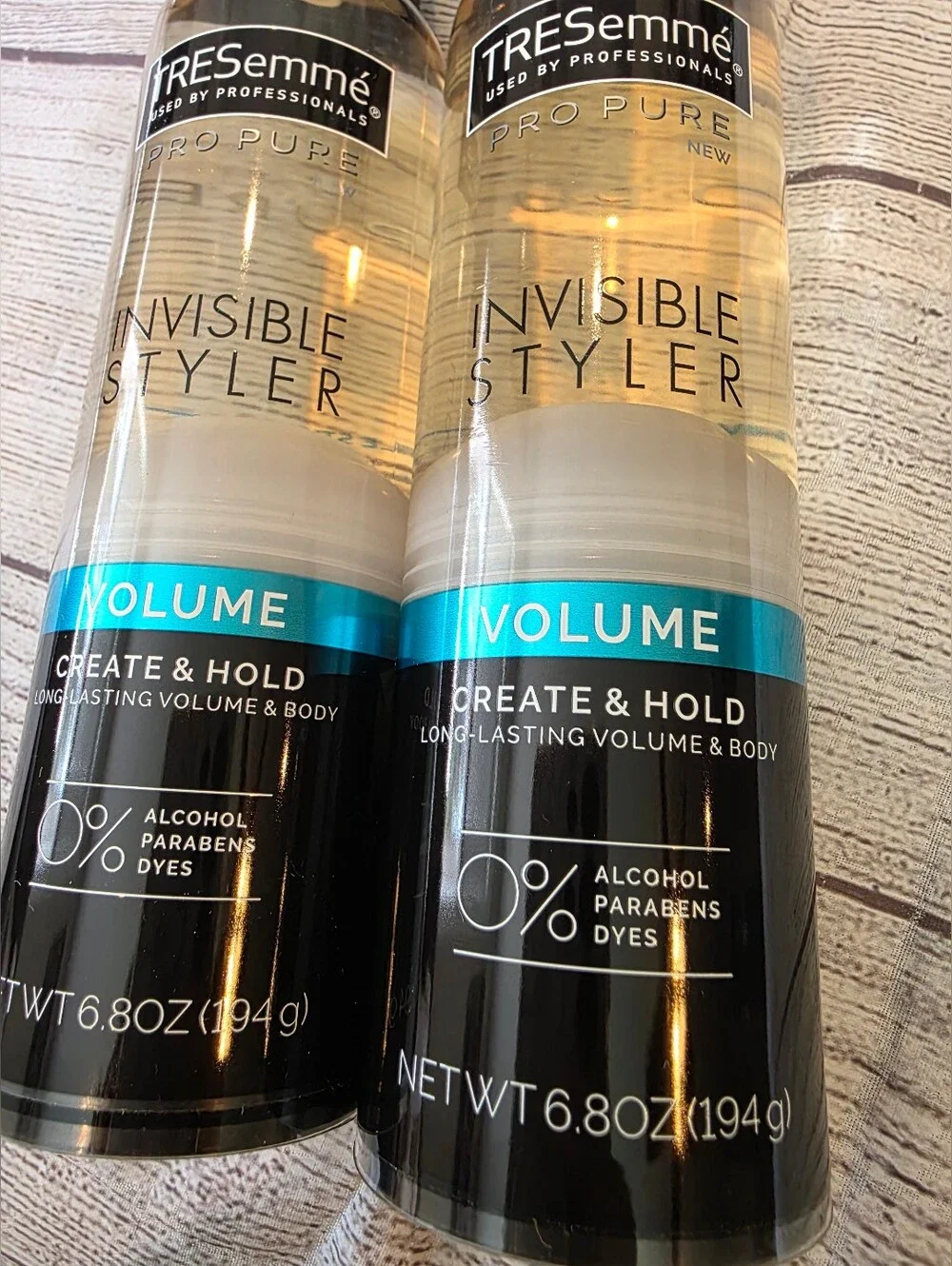 New Tresemme Pro Pure Invisible Styler Create & Hold 6.8 oz Spray- Pack of 2